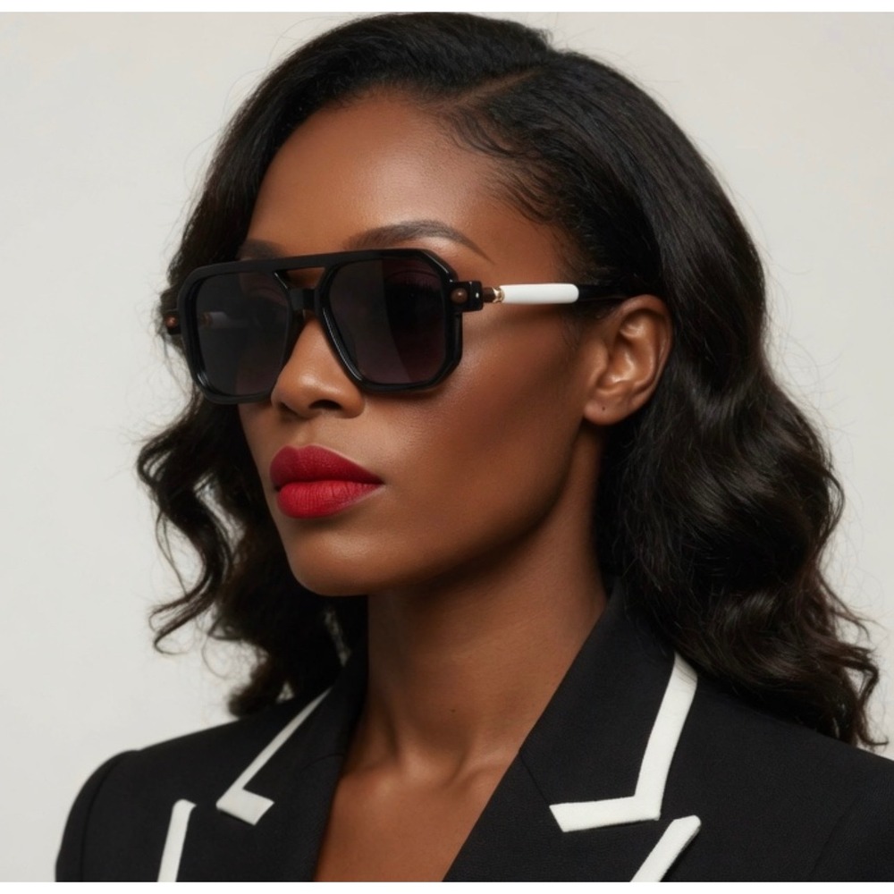 Classic Rimmed Square Sunglasses -Flat Top Tinted Women Sun Glasses Hip Hop 2026